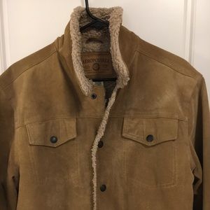 Suede Genuine Leather Trucker Jacket - Aeropostale